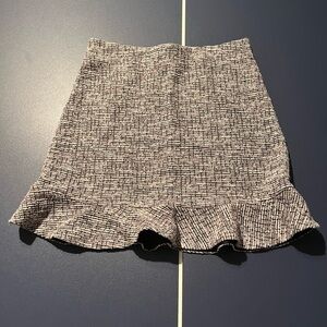 Loft Chic Tweed Ruffle Skirt